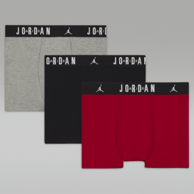 Jordan Dri FIT Flight Essentials Older Kids Boxer Briefs 3 Pack Nike IE